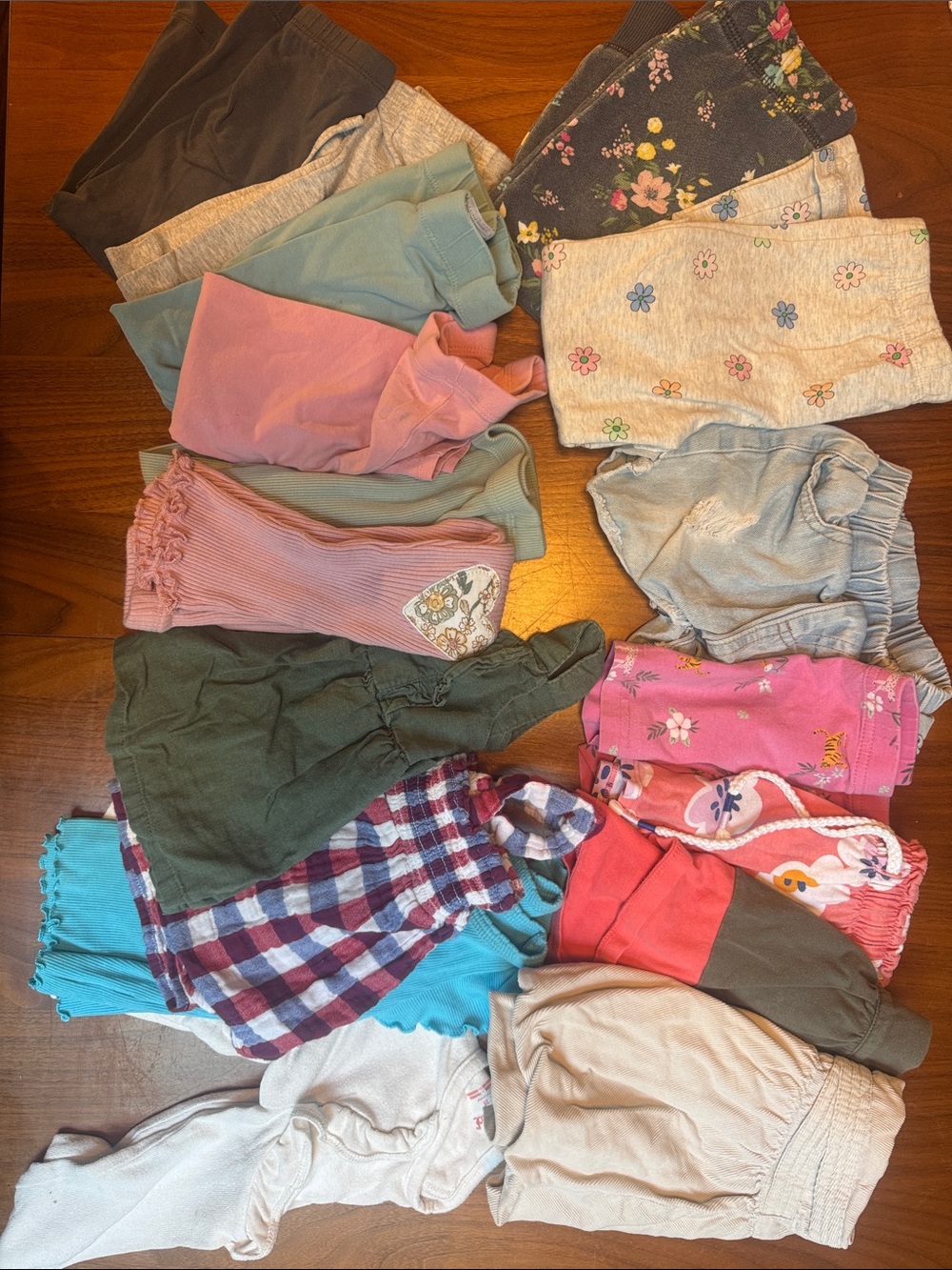 2T BUNDLE: Mixed Girls' Clothing Lot - Pink, Green, Blue & Floral Pieces